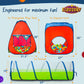 Kids Play Tent with 50 Balls - 3-Piece Tunnel & Ball Pit Combo - Indoor/Outdoor Pop-Up Set with Mesh Panels & Carry Bag