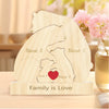 Personalized Wooden Bear Family Puzzle with 2-9 Names and a Base,Custom Made Wooden Bear Decoration, Suitable as a Birthday Gift for Mother's Day