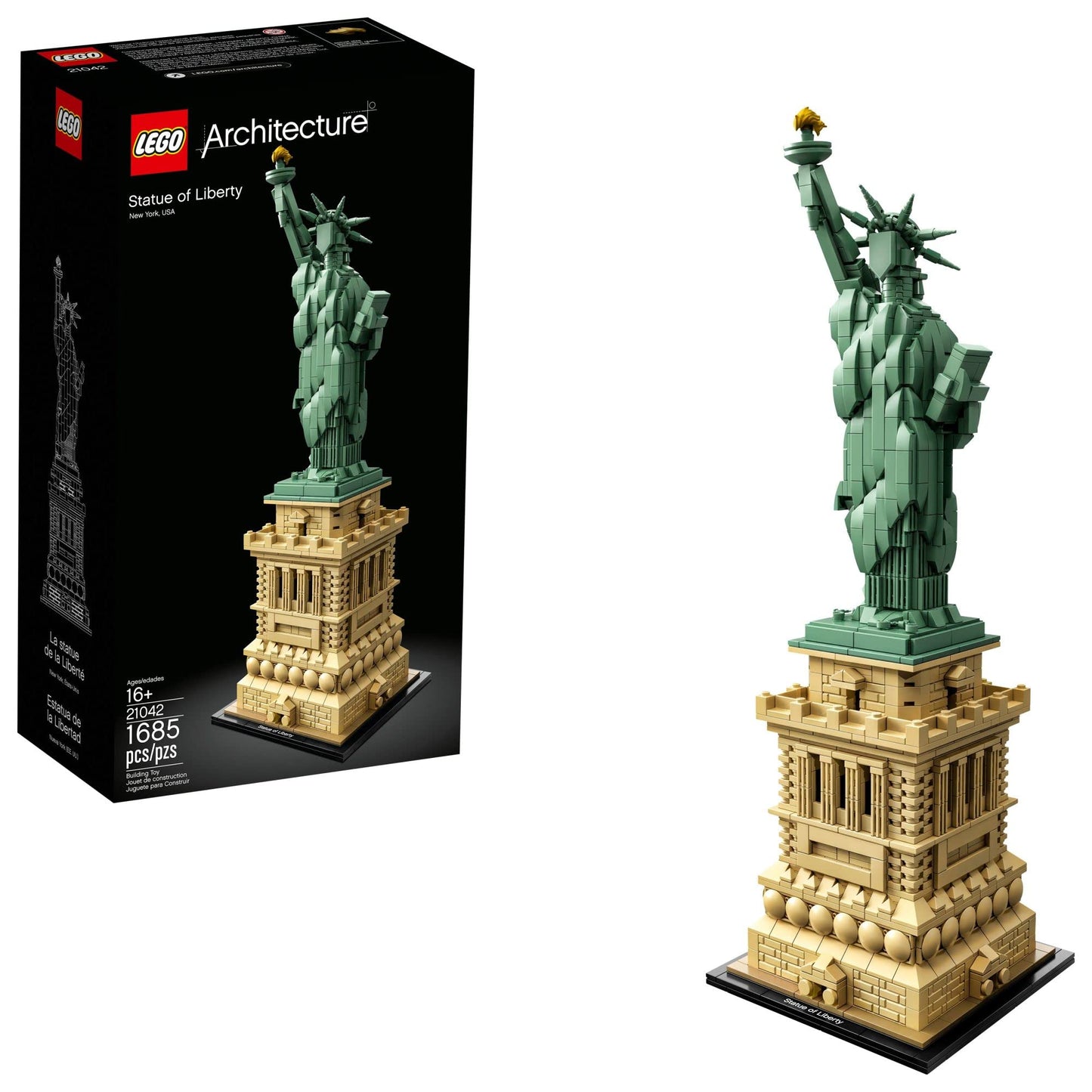 LEGO Architecture Statue of Liberty Model Building Set - Collectible New York City Souvenir, Creative Home Décor or Office Centerpiece, Great Gift