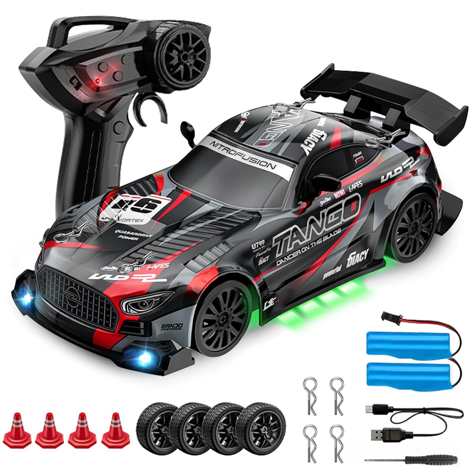 EOQIFJM RC Car for Kids, 1:24 High Speed Remote Control Drift Car