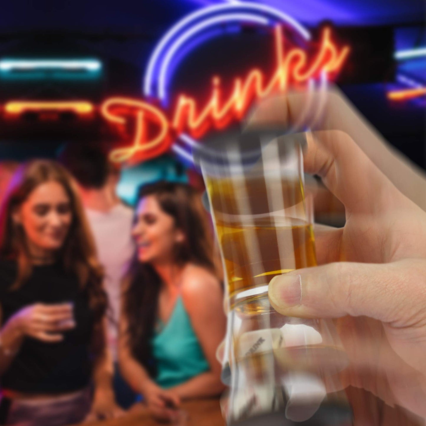 Barbuzzo Loaded Dice - The Ultimate Home Party Drinking Game - Fill the Shot, Slam it Down, & Do Whatever the Die Tells you to Do - Great Gift