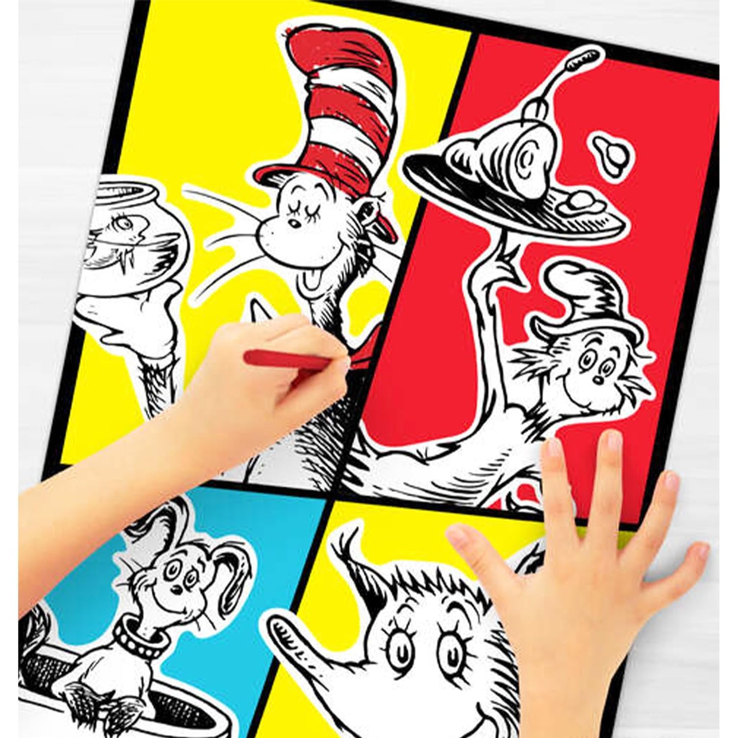 Dr. Seuss Coloring Book Bundle Activity Set - 4 Pack Dr Seuss Craft Kit Featuring Horton Hears a Who, The Cat in The Hat, and Green Eggs and Ham