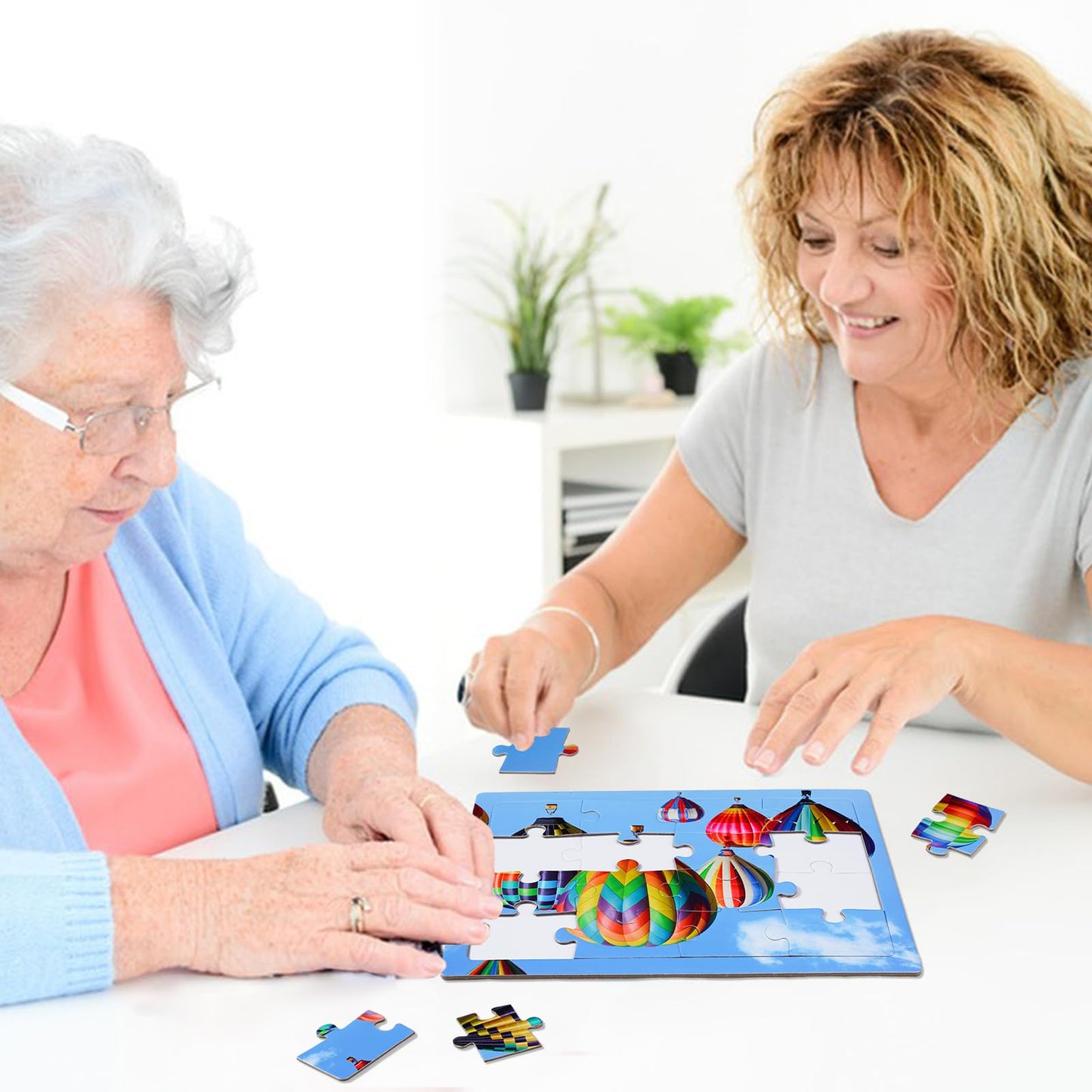 4 Pack 16 Large Piece Puzzles Dementia Alzheimer's Products and Activities - Memory Game for Patients in Nursing Home - Easy Puzzle for Adults