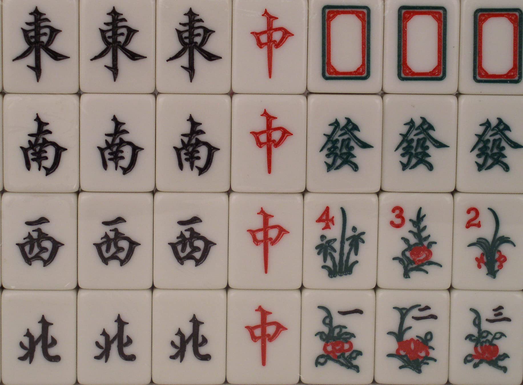 Asian Home Traditional Chinese Version Mahjong Game Set