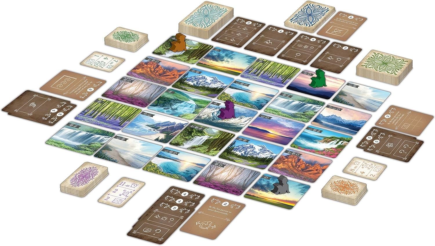 Sunset Over Water Card Game - A Picturesque Game of Painting Landscapes and Exploring Nature by Pencil First Games for 1-4 Players