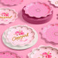 xo, Fetti Cowgirl Plates - 24 Paper Plates, 9" | Western Party, Cowgirl Theme, Bandana Birthday, Rodeo Bachelorette, Cowboy Decor, Pink, Gold Foil