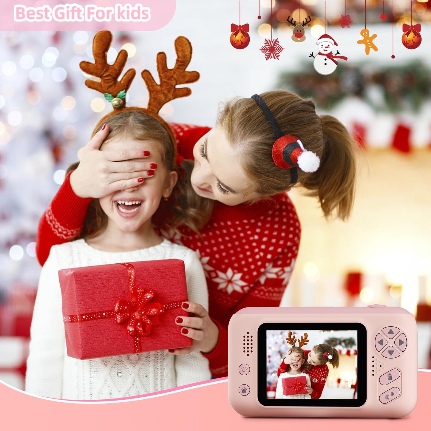 Makolle Kids Camera Toys for Girls 3-12 Year Old, Pink