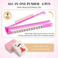 Roneenz American Mahjong Set with Mat and Racks - 166 Pink Tiles, 4 All-in-One Color Rack/Pushers, Chips & Dice, Pink Carrying Bag - Complete Portable