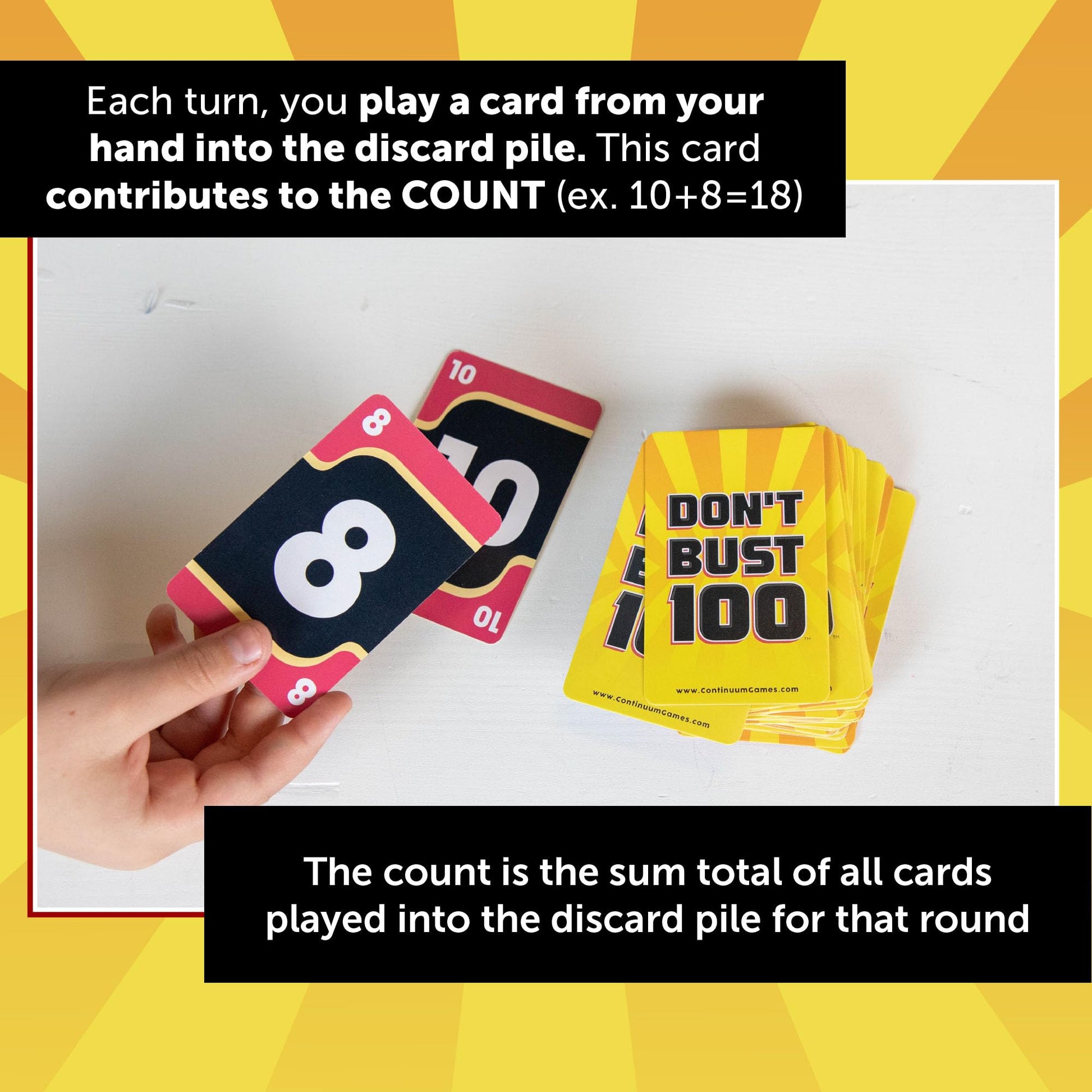 Continuum Games Don't Bust 100 Family Board Game for 3-6 Players Ages 6 and Up