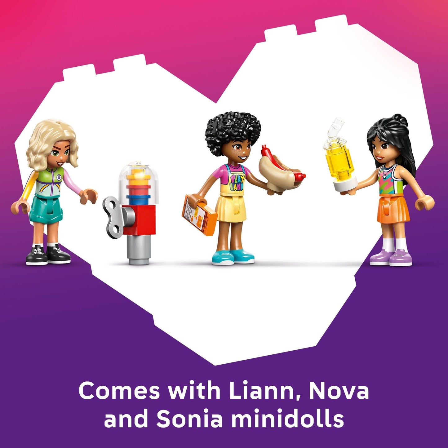 LEGO Friends Fun Indoor Playground Building Toy for Girls & Boys - Pretend Play Set for Kids, Ages 7+ - W/Sonia, Liann & Nova Minidolls & Accessories