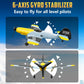 HAWK'S WORK 3 Channel RC Plane BF-109, Remote Control Airplane Ready to Fly, 2.4GHz 6-axis Gyro Stabilizer, Easy to Fly for Kids & Beginners