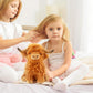 FSUGT Highland Cow Stuffed Animal Toy, Adorable Highland Cow Plush, Scottish Cow Plush Toy, Farm Animal Cattle Plush Decor Gifts for Kids Baby Girls