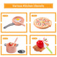 150Pcs Kitchen Playset, Toddlers Pretend Cooking Cookware Accessories, Food, Picnic Blanket, Fruits, Veges, 2Pack Shopping Storage Basket, Dessert