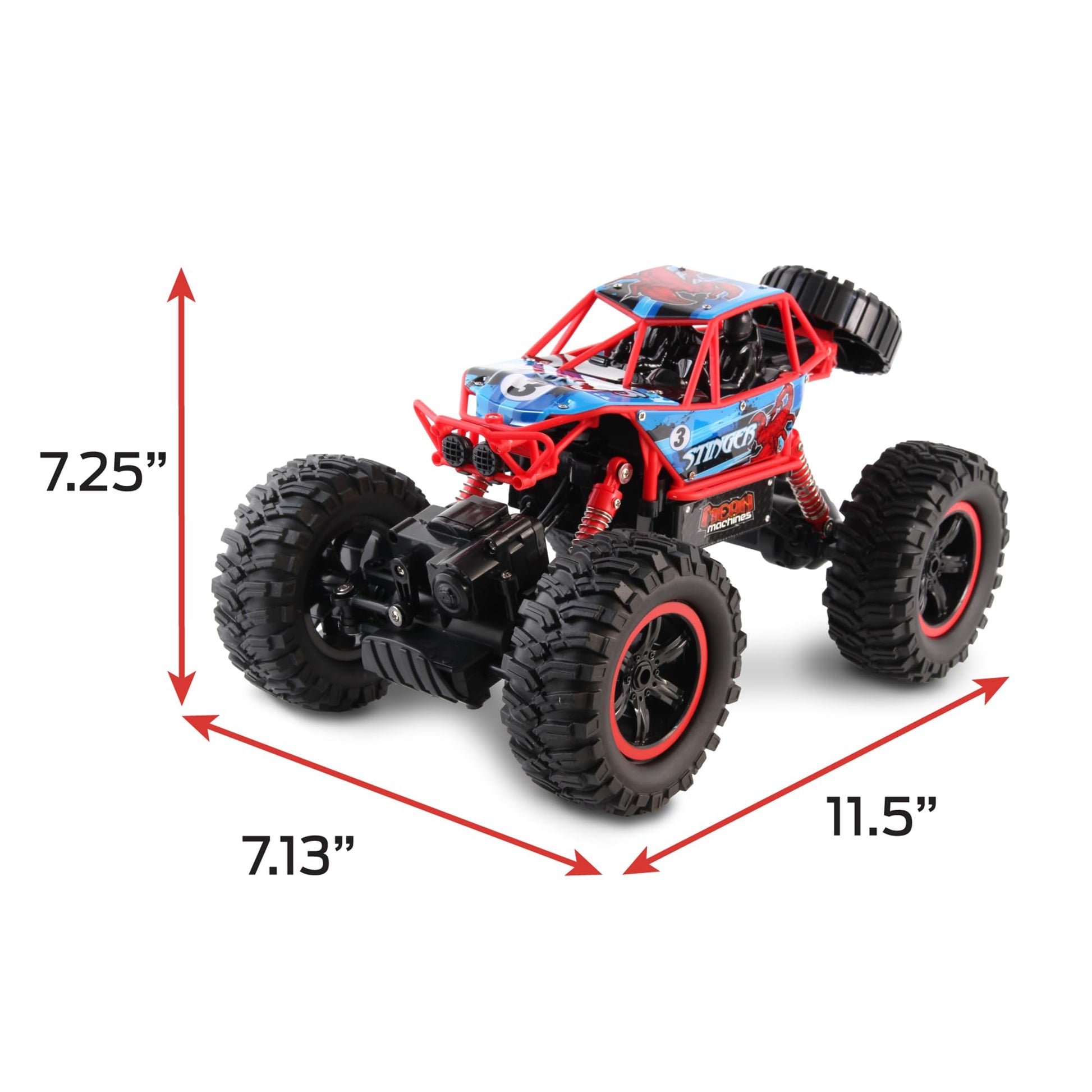NKOK Mean Machines Rock Crawler Stinger 1/14 Scale RC 4x4 RTR, Ages 6+