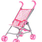 Dream Collection, Doll Stroller - Metal Fold Up and Down Umbrella Stroller for Realistic Pretend Play, Pink - 23”