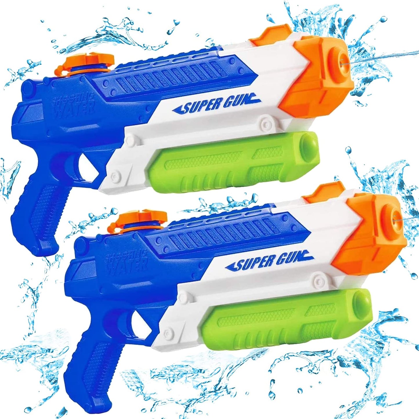 Water Guns for Kids - Summer Soaker Squirt Guns, 400CC/40ft for 3 Years Old and up Boys Girls Adults - 2 Pack Outdoor Toy for Swimming Pool Yard Lawn