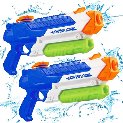 Water Guns for Kids - Summer Soaker Squirt Guns, 400CC/40ft for 3 Years Old and up Boys Girls Adults - 2 Pack Outdoor Toy for Swimming Pool Yard Lawn