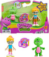 Fisher-Price Barney’s World Preschool Toy Barney’s Friend Vivie & Baby Bop 3-Piece Figure Set for Pretend Play Kids Ages 3+ Years