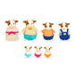 Li'l Woodzeez FitzMoo Cow Family, 7 Posable Figures, Non-Flocked, Playsets