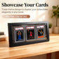 KBVASOTZ Graded Card Display Frame - Compatible with PSA, CGC, TAG Slabs - Solid Wood Frame with Black Velvet EVA - Wall Mount or Desktop Display Case