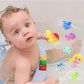 yoliyogo Animal Bath Toy Floating Auto Flashing Early Learning Toy Package with 8 Pcs Dinosaur Shark Flamingo Mermaid Etc Bathtub Shower Set Gift