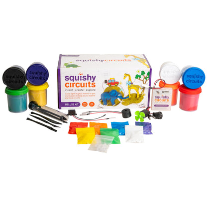 Squishy Circuits Deluxe Kit - Explore Electrical Circuits with Play Dough - STEM Science Kits for Kids Age 8-12 - Fun and Educational at Home