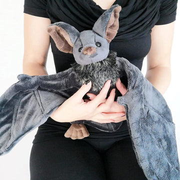 Enivtfz 12" Large Bat Plush Toys, Creepy Goth Bat Stuffed Animal Lifelike Bats Plushie Doll Gothic Bat Soft Hugging Plush for Halloween Easter
