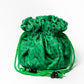 FanRoll Dragon StormTM Velvet Compartment Dice Bag: Green Dragon Scales