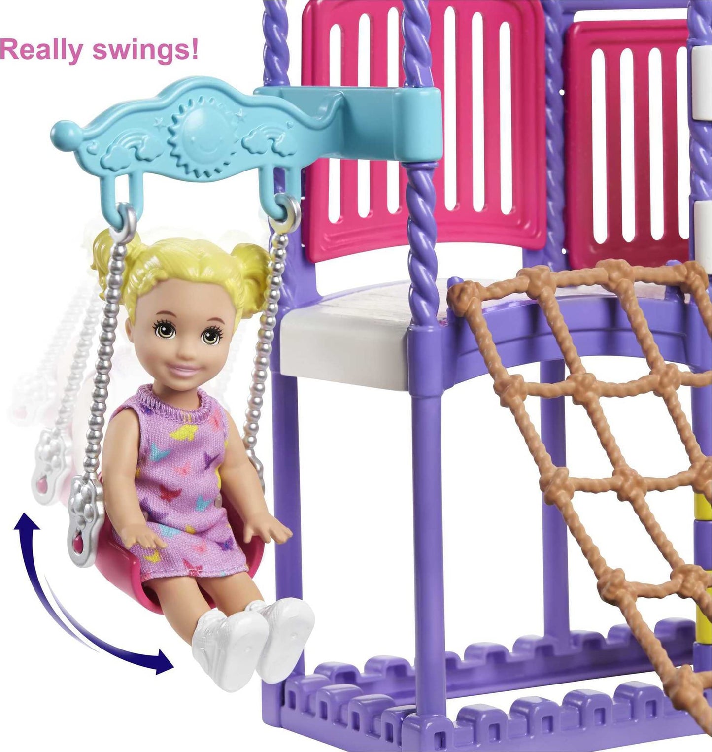 Barbie Skipper Babysitters Inc. Climb 'n Explore Playground Dolls & Playset with Babysitting Skipper Doll, Toddler Doll, Play Station, Moldable Sand &