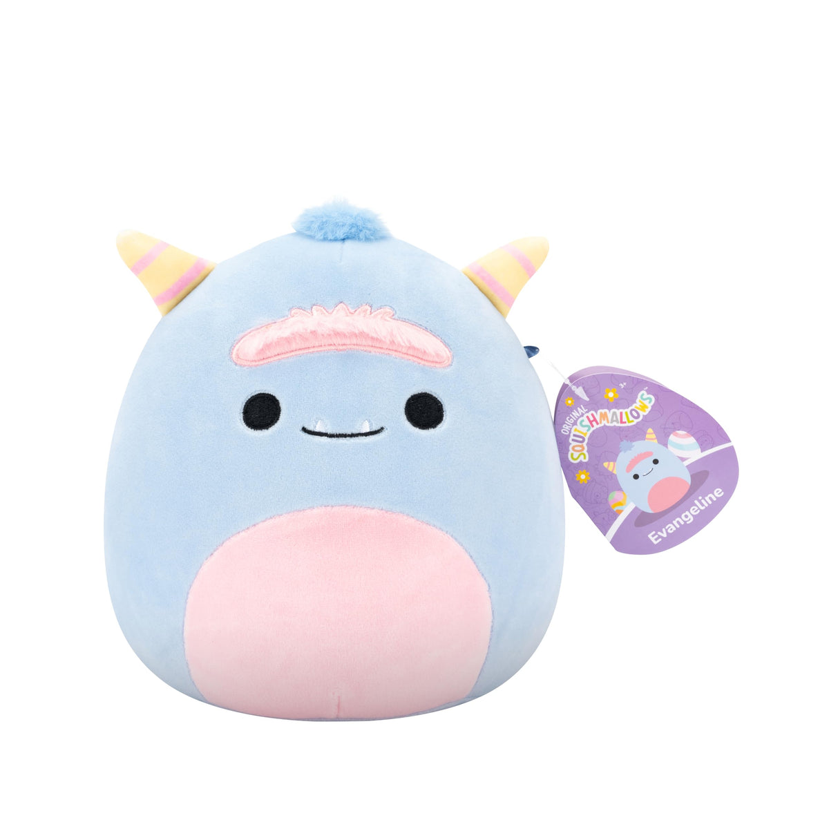 Squishmallows Original 8in Evangeline The Blue Monster - Official Jazwares Easter Plush (Little)