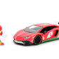 Jada Sonic Knuckles with Lamborghini Aventador SV - Hollywood Rides Die-Cast Vehicle & Knuckles Figure Toys - Opening Doors & Hood - Ages 8+
