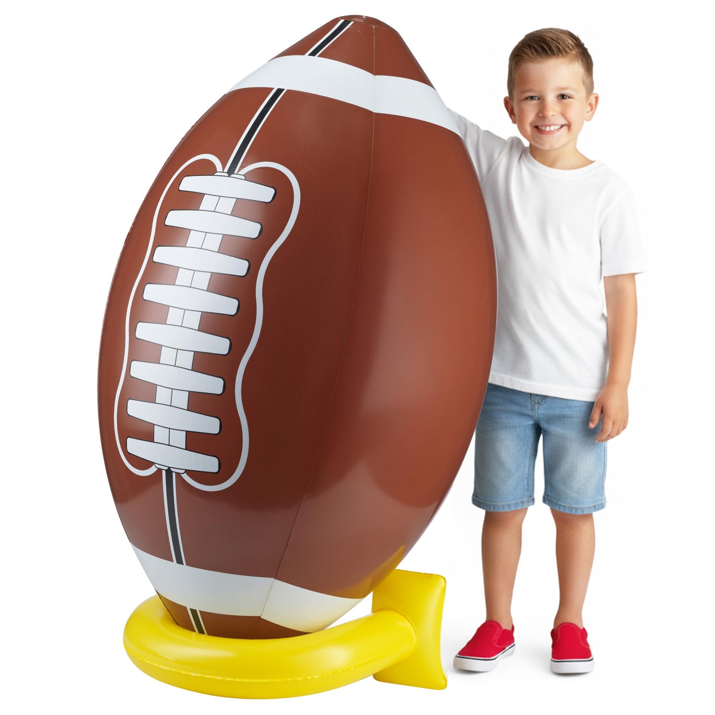 KiddieLoot 36" Jumbo Blow Up Football Field Goal Party Decorations w/Tee