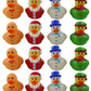 Curious Minds Busy Bags 24 Christmas Rubber Duckies - Santa, Gingerbread Man, Snowman, and Elf Ducks - Cute Holiday Party Favor Decoration Gifts (2