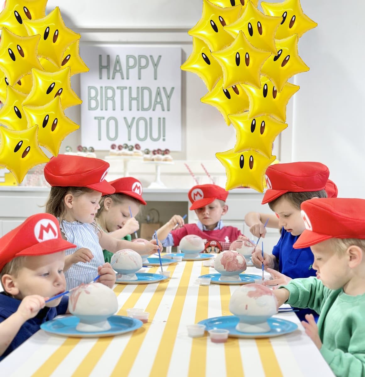 16PCS Foil Star Balloons, 40Inch Number 5 and Star Foil Balloons For Game Theme 5th Birthday Party Decorations Children Party Supply Party Decor ?5th?