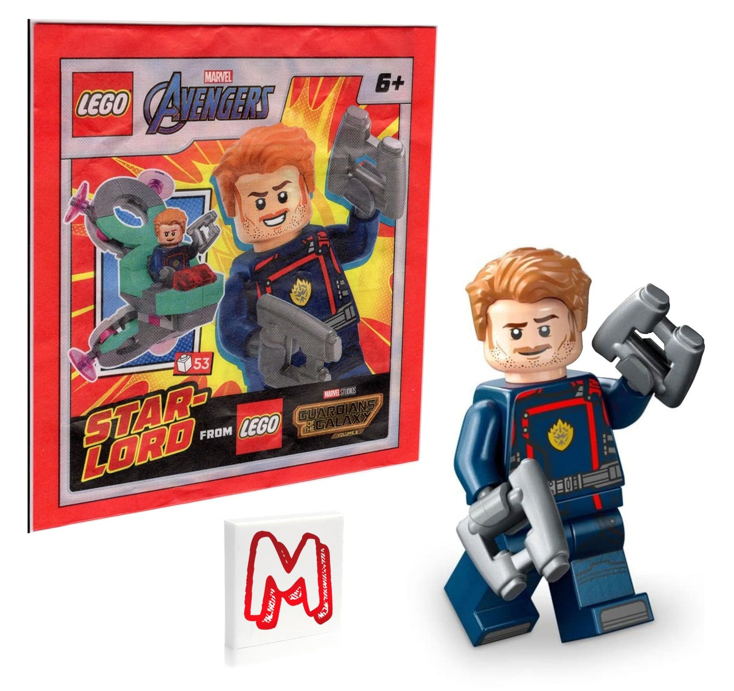 LEGO Super Heroes Guardians of the Galaxy Vol. 3 Minifigure - Star-Lord (with Blasters)