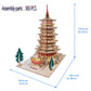 3D Puzzle Wooden Craft Kits,Temple Building 3D Wooden Puzzle Model,3D Puzzles for Adults DIY Model Building Kit,Age 15+ Assembly Home Decors DIY Brain