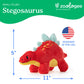 The Petting Zoo Baby Stegosaurus Stuffed Animal Plushie, Dinosaur Animals, ZOOLOGEE Red Dinosaur Plush Toy 11 inches