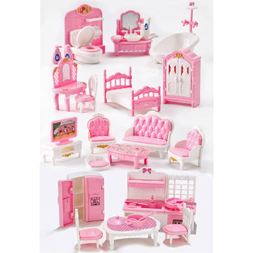 35 Pcs Dollhouse Furniture Accessories Set Mini House Furniture Small Dollhouse Miniature Furniture Play House Accessories 1:12 Tiny Kitchen Bedroom