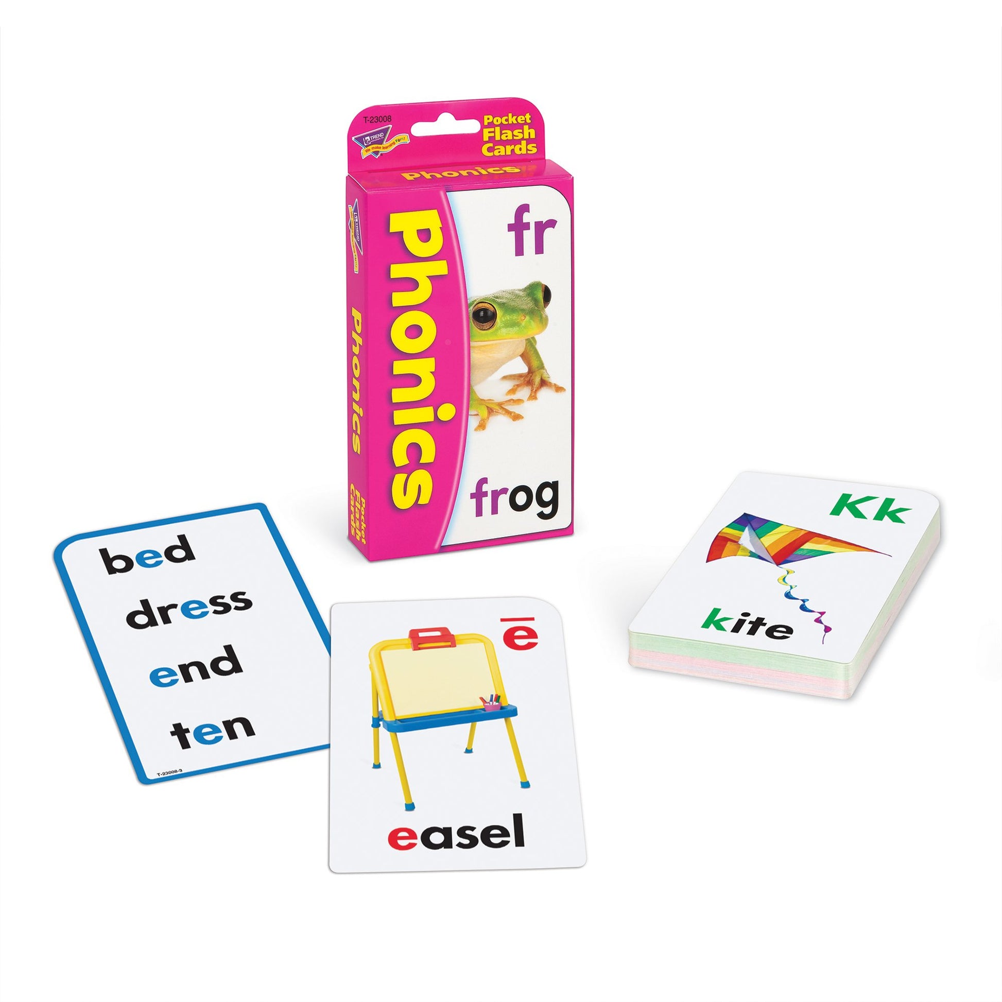 Trend Phonics Pocket Flash Cards, 3-1/8" x 5-1/4", 56 Count