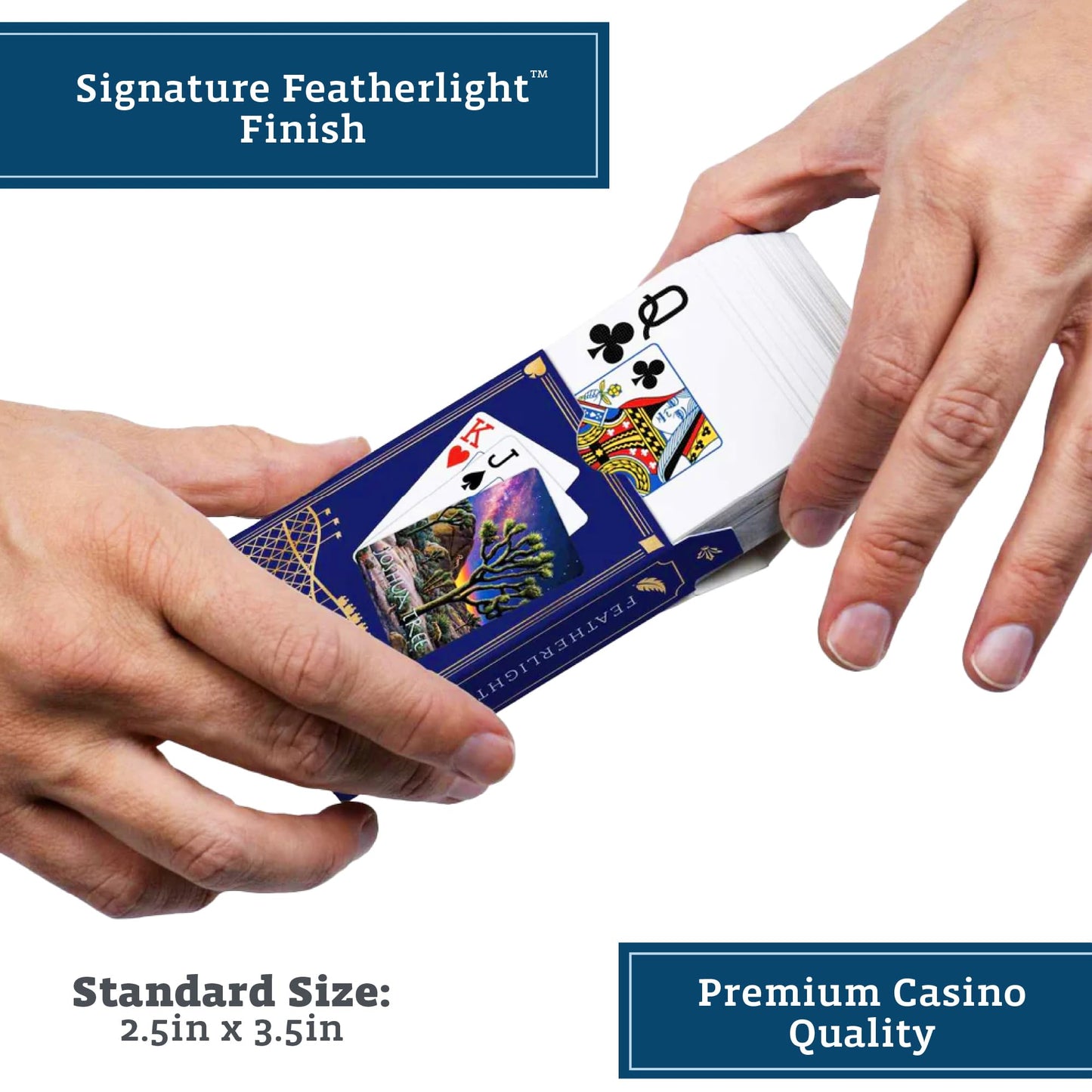 Boardwalk Puzzles Joshua Tree National Park, Featherlight Unique Playing Cards, Fun Themed Deck for Home and Travel