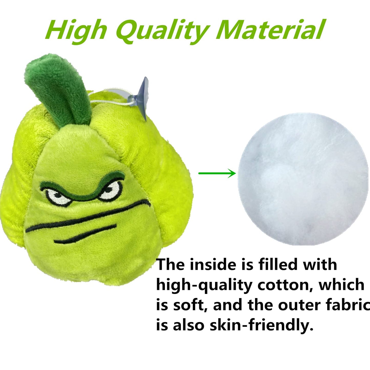 Suyudian 3 PCS PVZ Plant and Zombies Plush Plants Sets 1 2 Stuffed Soft Toys Chili, Double Cherry, Wogua PVZ Figure Doll, Great Gifts for Boys
