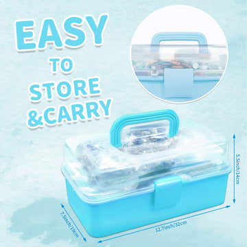 Bobbie Art Arts and Crafts Supplies for Kids- Ultimate Crafting Supply Carboodle in Portable 3 Layered Plastic Art Art Crafting Kit Birthday Gifts