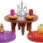 Mattel Disney Wish Toys, Best Friends Tea Time Playset with Asha & Dahlia of Rosas Dolls, 2 Figures, 1 Table & 10 Accessories, Inspired by the Movie