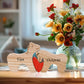 LucySky Personalized Family Name Puzzle - Wooden Pony Puzzle Animal Sculpture Decorative with 2-4 Name, Customized Wooden Gifts for Birthday Christmas