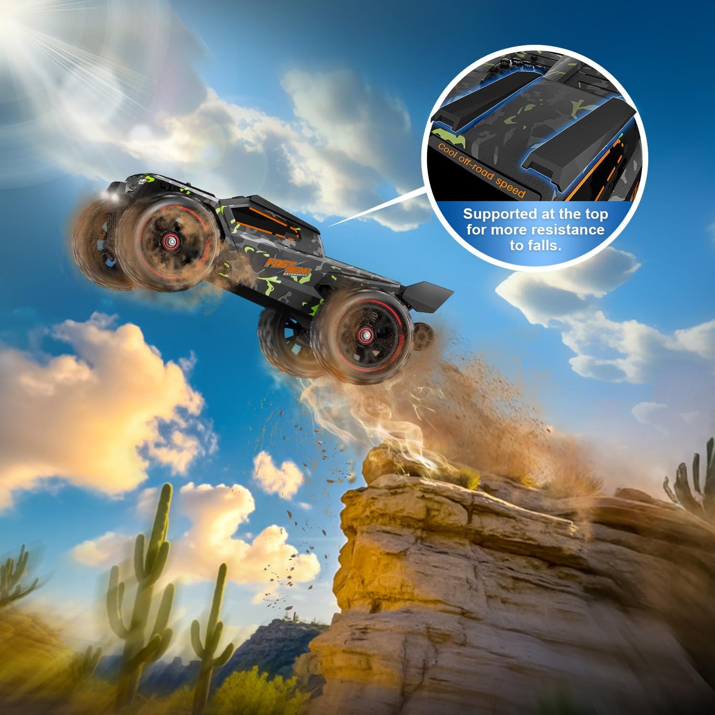 1/14 Brushless RC Cars for Adults Fast 50+ mph, RC Trucks 4x4 Offroad Waterproof, Electric Powered High Speed Remote Control Car, Fast Extreme All