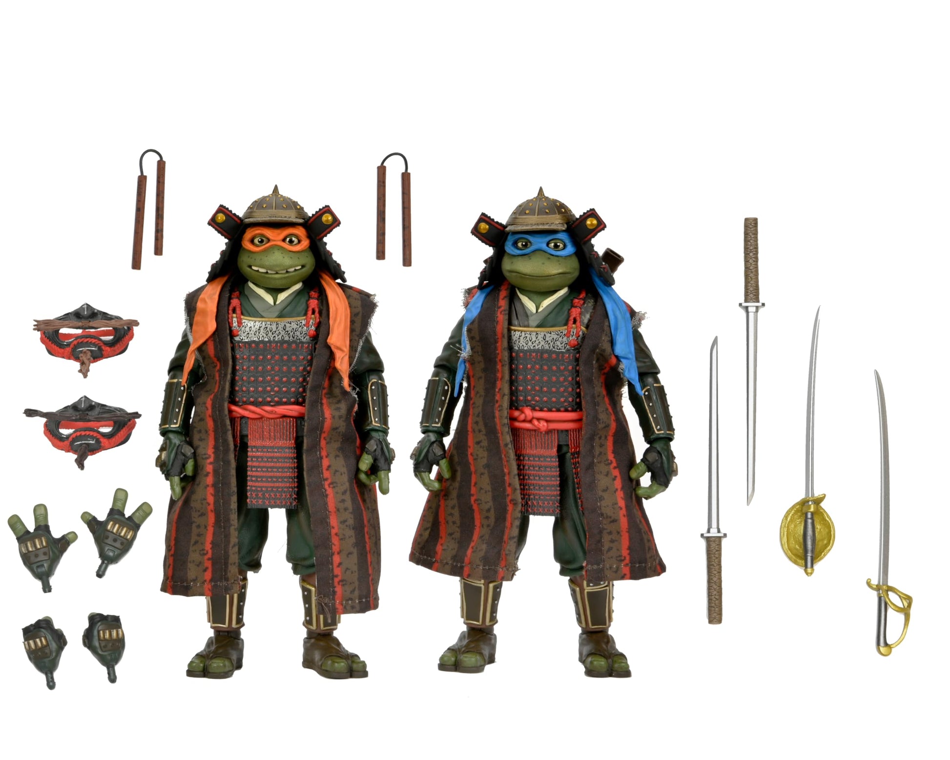 NECA - Teenage Mutant Ninja Turtles 3 (Movie) - 7" Scale Action Figures - Leonardo & Michelangelo 2 Pack
