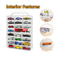 Double-Sided 1:64 Scale Toy Car Storage Case, 48-Slot Clear Organizer with Handle, Transparent Display & Storage Box Compatible with Most Die-Cast
