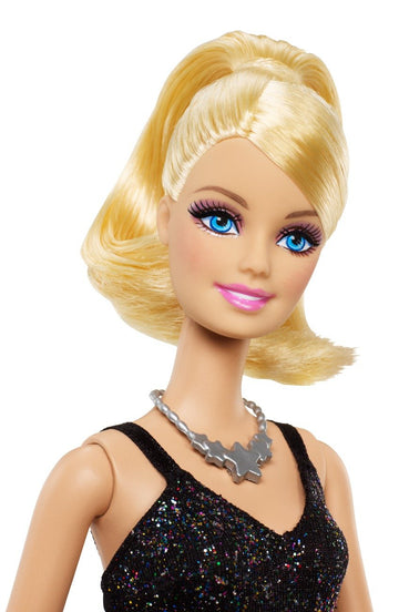 Barbie Fashionista Party Glam Doll, Pink and Black Dress