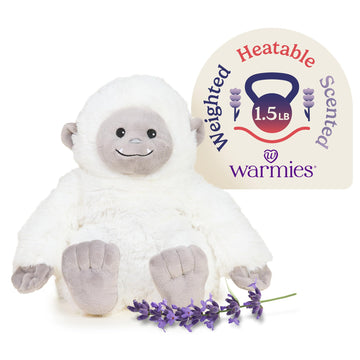 warmies Microwavable & Weighted Stuffed Animals, Yeti - Heated Stuffed Animal Plushie for Warmth & Comfort - Cute Soft Plush Toys for Adults