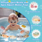 Baby Bath Toys Stackable Boats with Soft Silicone Squirt Water Animal Toys, 9 Pcs Floating Stacking Boat Bathtub Shower Pool Beach Toys for Toddler